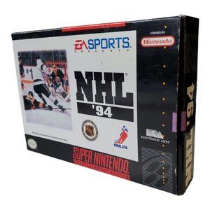 Vintage  SNES EA NHL '94 Game with box and inserts